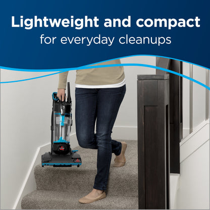 BISSELL PowerForce Compact, Bagless, Upright Vacuum, Lightweight, Powerful Suction, High Reach Wand, Hard Floor and Carpet, 2112, Blue & Black