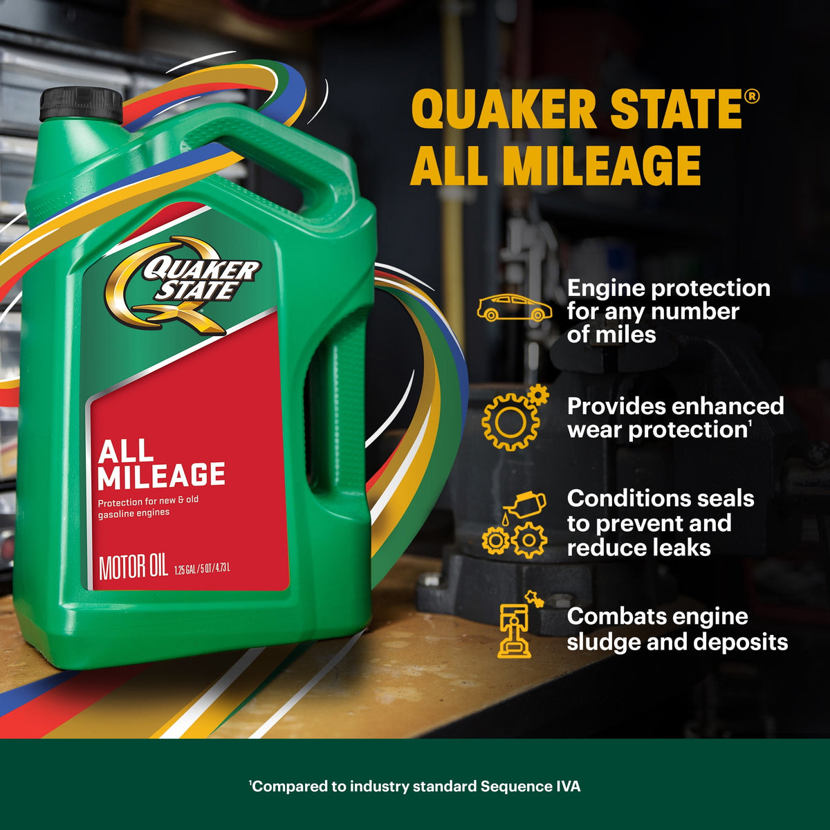 (2 pack) Quaker State All Mileage 5W-20 Motor Oil, 5 Quart