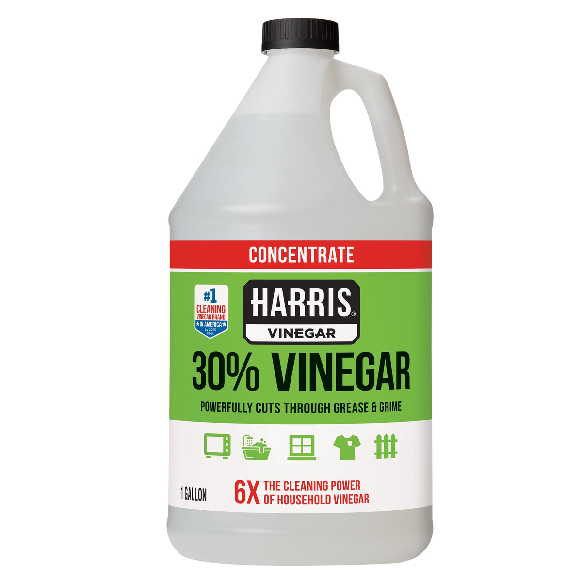 (2 pack) Harris 30% Concentrated Vinegar, Multi-Purpose Use for Home and Outdoor, 1 Gallon