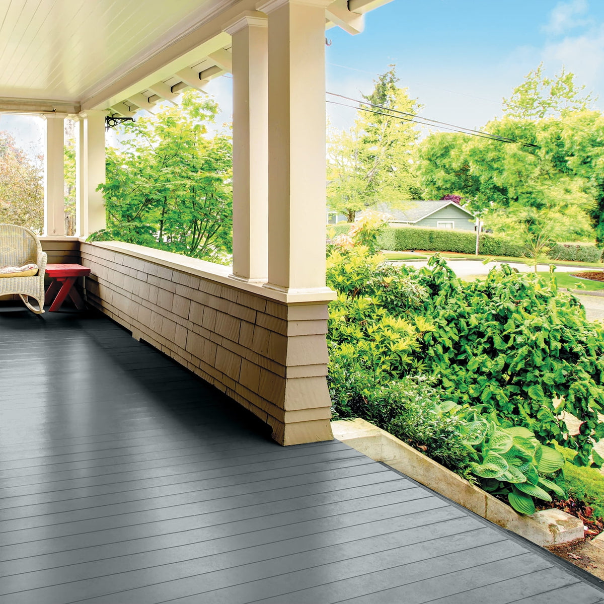Glidden Porch & Floor 1 gal. Dark Gray Satin Interior/Exterior Paint with Primer
