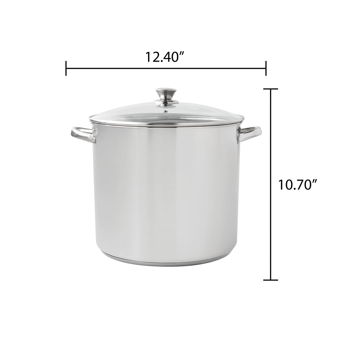 Mainstays Stainless Steel 20-Quart Stock Pot with Glass Lid