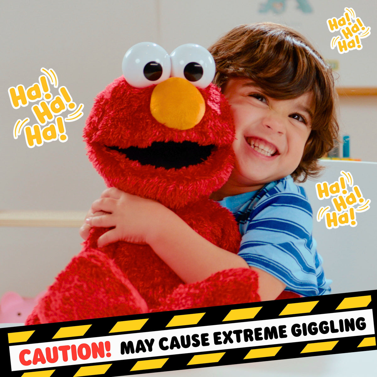 Sesame Street Tickle Me Elmo Giggle Max 18-Inch Interactive Plush Toy, Biggest Tickliest Elmo Ever, Ages 18 Months+