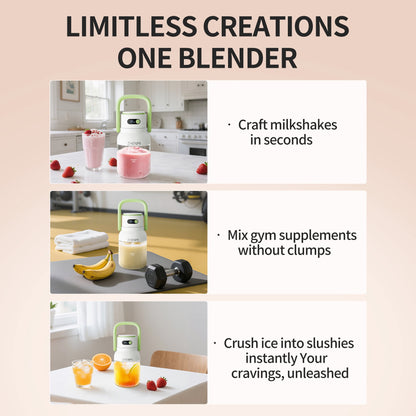 ZHENMI Portable Blender for Shakes and Smoothies, 33oz Personal Blender , BPA-Free, Cordless, Ice Crushing Blender for Travel, Gym, Home and Office