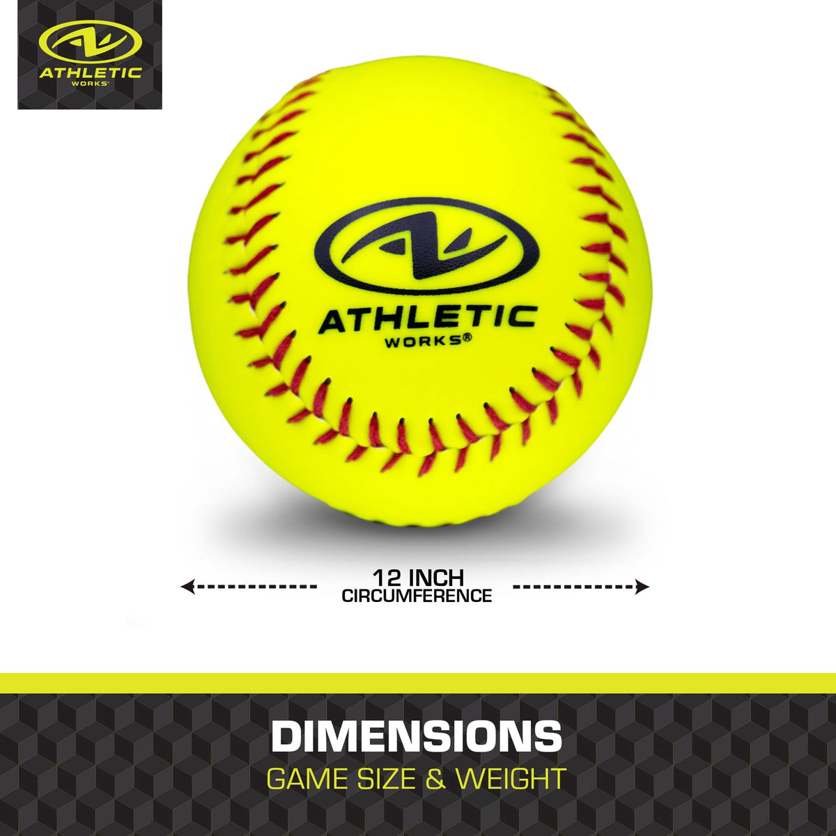 Athletic Works 12-inch Fastpitch Softball Bucket – 1 Dozen Leather Softballs in a Plastic Bucket