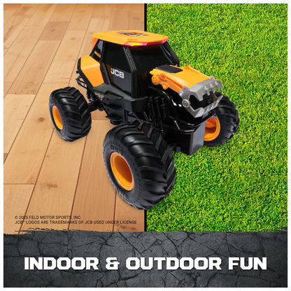 Monster Jam JCB Digatron Remote Control Vehicle with Lights, 1:15 Scale (Walmart Exclusive)