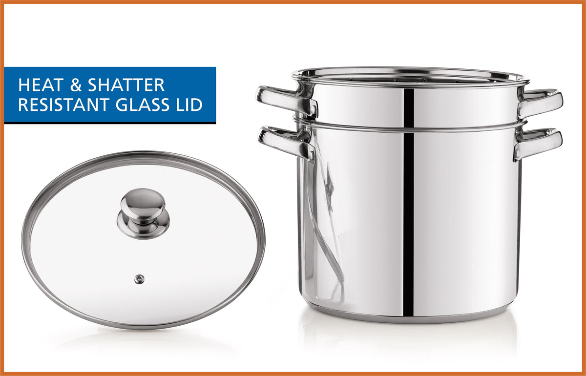 Mainstays 4-Piece Stainless Steel 8 qt Cooker Multipot Set