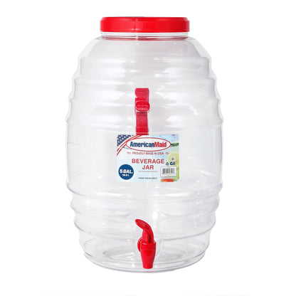 (2 pack) American Maid 5-Gallon Vitrolero Red Beverage Dispenser