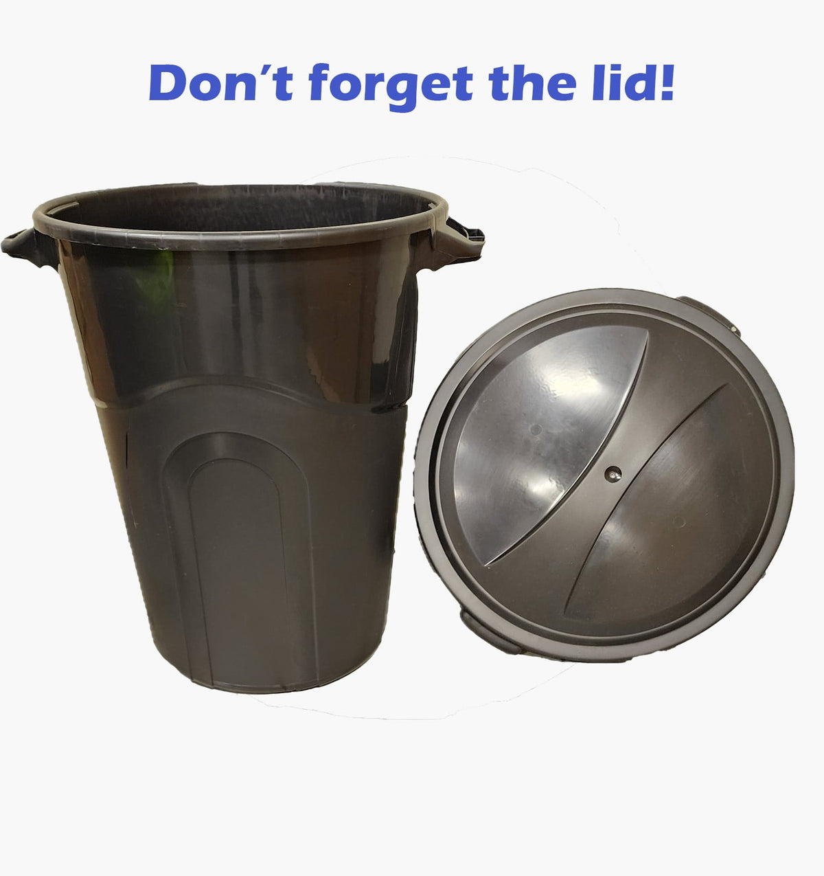 (2 pack) Hyper Tough 32 Gallon Injection Molded Plastic Trash Can with Click Lock Lid