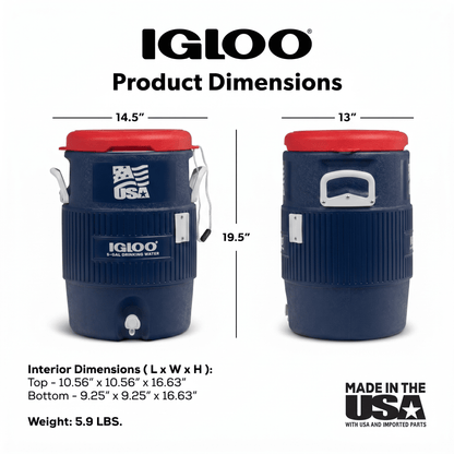 Igloo 5 Gallon Heavy-Duty beverage Jug, Red White and Blue