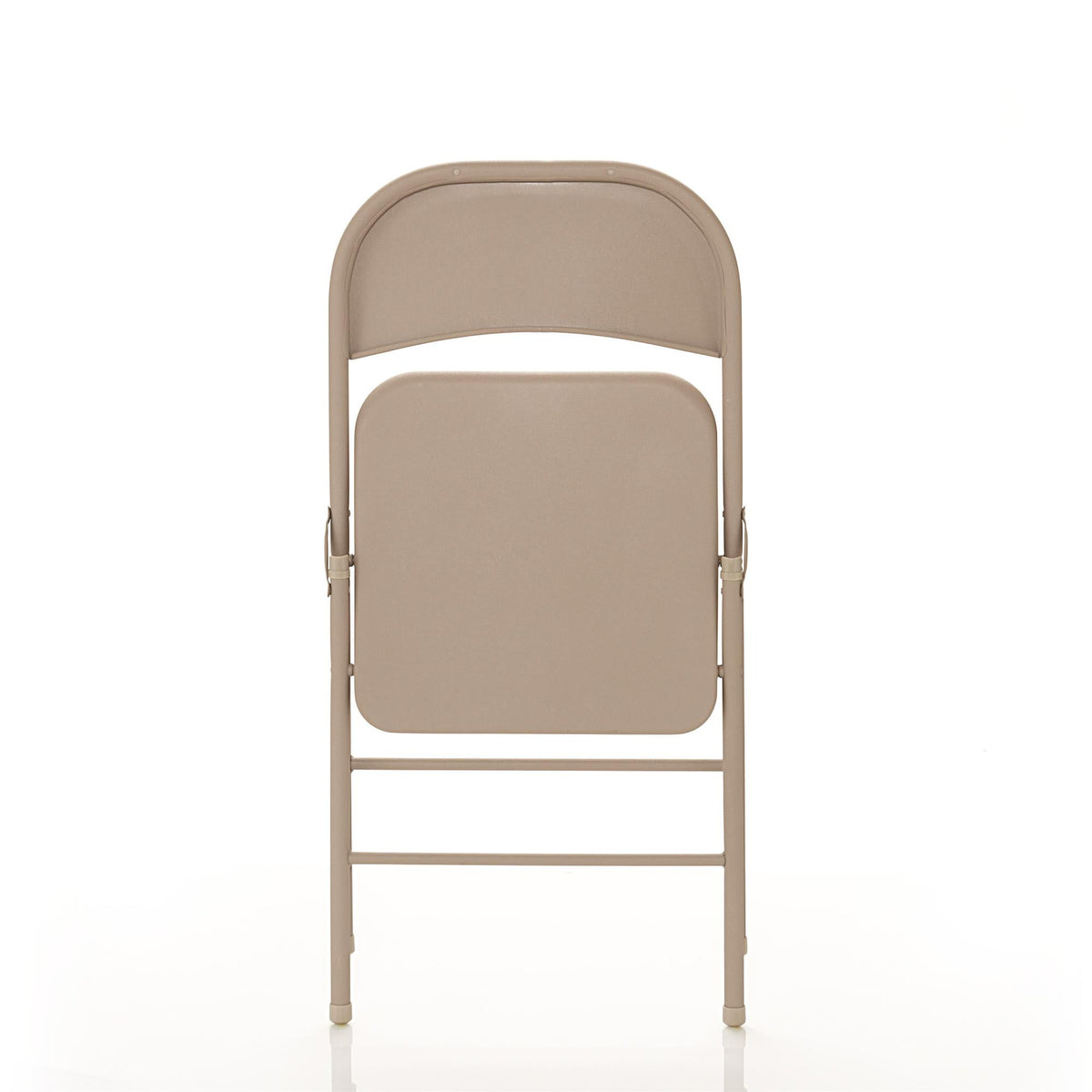 Mainstays All-Steel Metal Folding Chair, Beige, Set of 4