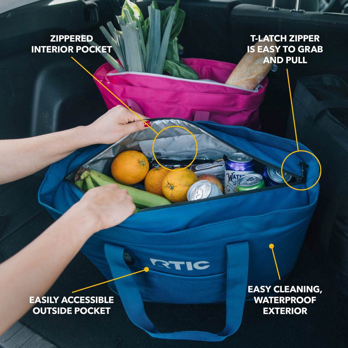 RTIC 58-Can, 35 Ltr, Insulated Tote Bag, Cooler Bag with Leak-Free Interior, Olive