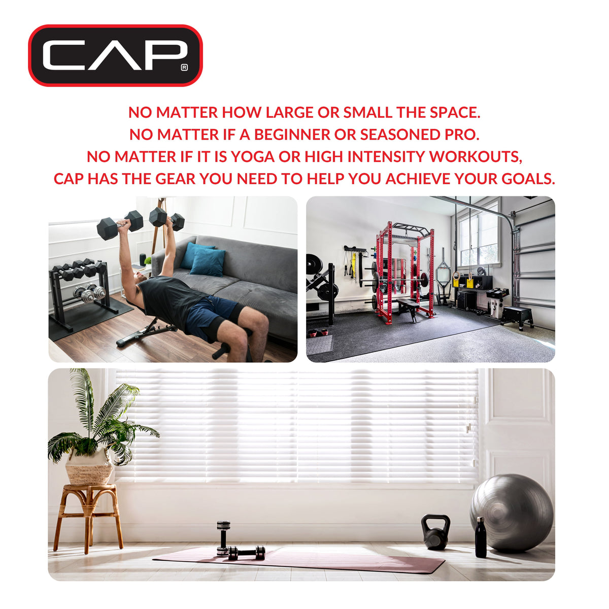 (2 pack) CAP Barbell 16in Single Olympic Dumbbell Handle