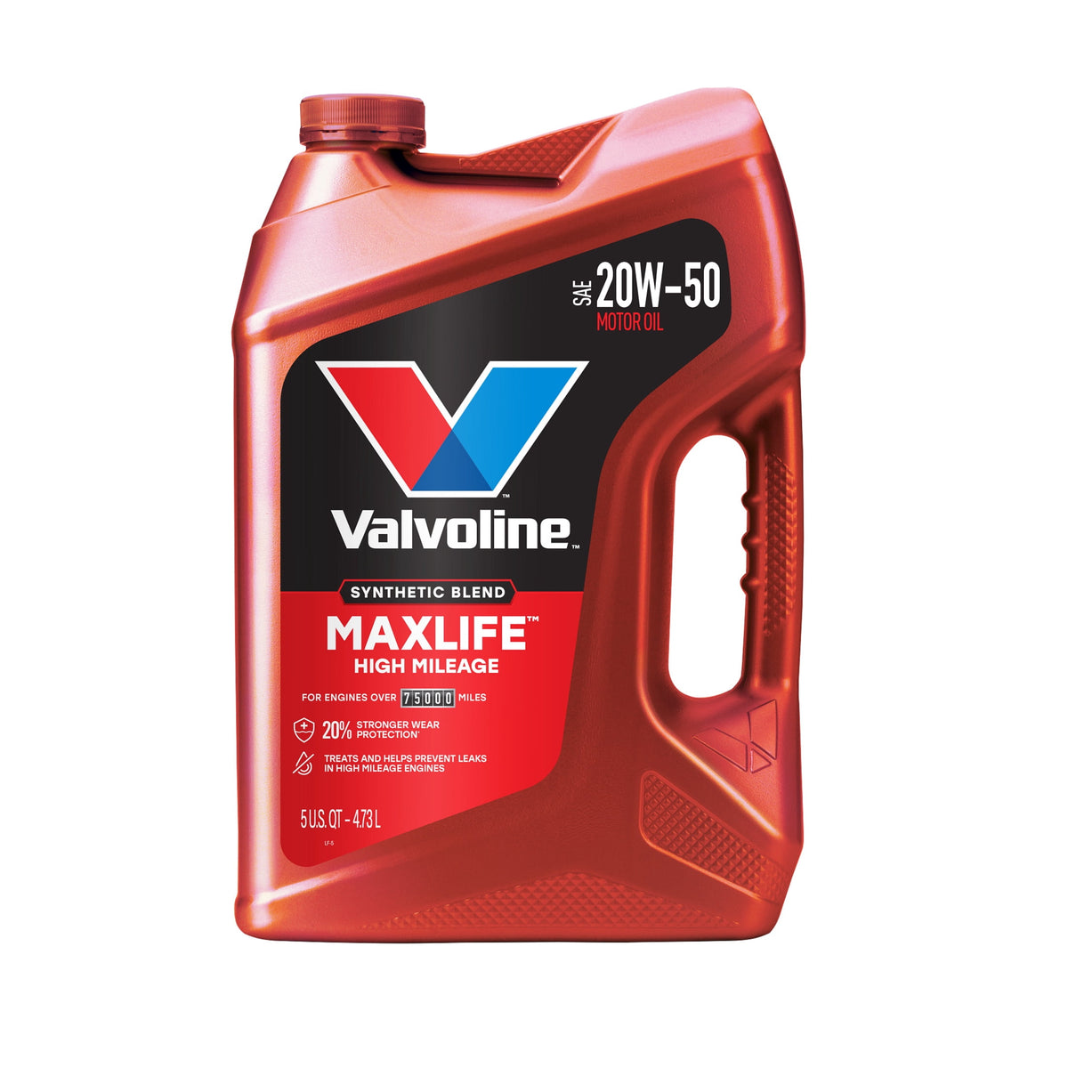 (2 pack) Valvoline MaxLife High Mileage 20W-50 Synthetic Blend Motor Oil 5 Quart