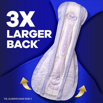 (4 pack) Always Maxi Overnight Pads with Wings, Size 6, 21