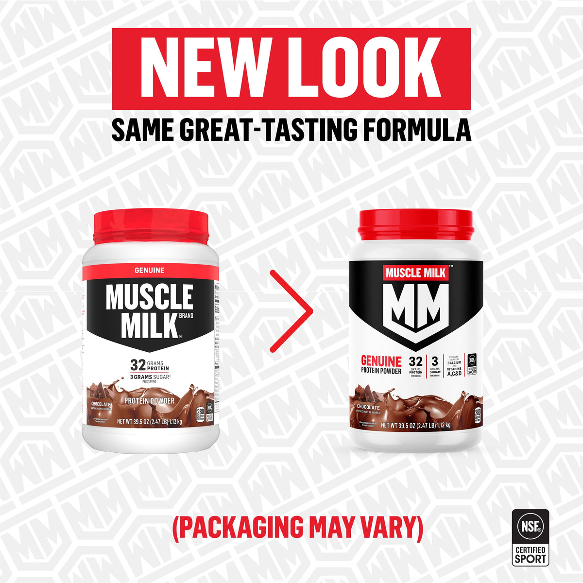 Muscle Milk Genuine Protein Powder, Vanilla, 32g Protein, 1.9lb, 30.9oz