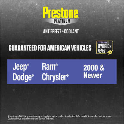 (2 pack) Prestone Platinum American Purple Antifreeze and Coolant 1 Gallon Prediluted