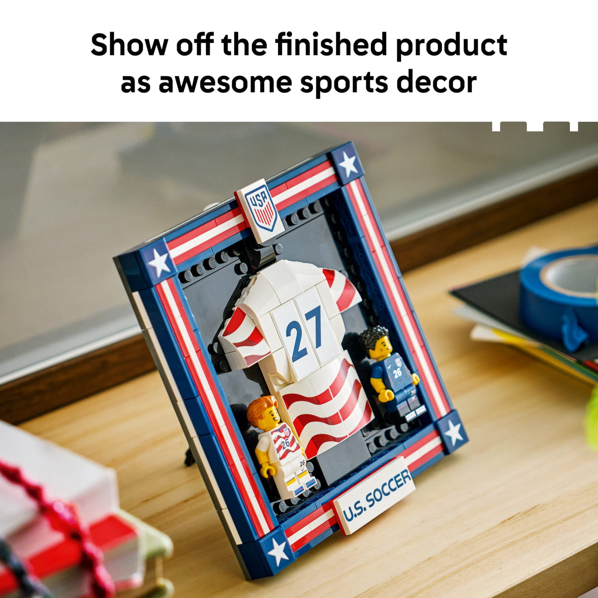 LEGO Editions 2026 U.S. Soccer National Team Jersey - Building Set for Boys & Girls, Ages 10+ - Birthday Gift - Bedroom or Shelf Decor for Sports Fans - 43033