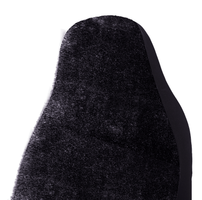 Auto Drive 2- Piece Car Seat Covers High Back Soft Faux Fur Polyester Black, Universal Fit, 2002SC101