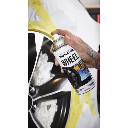 (4 pack) Rust-Oleum Automotive Wheel 3X Gloss Spray Paint, Black, 11 oz