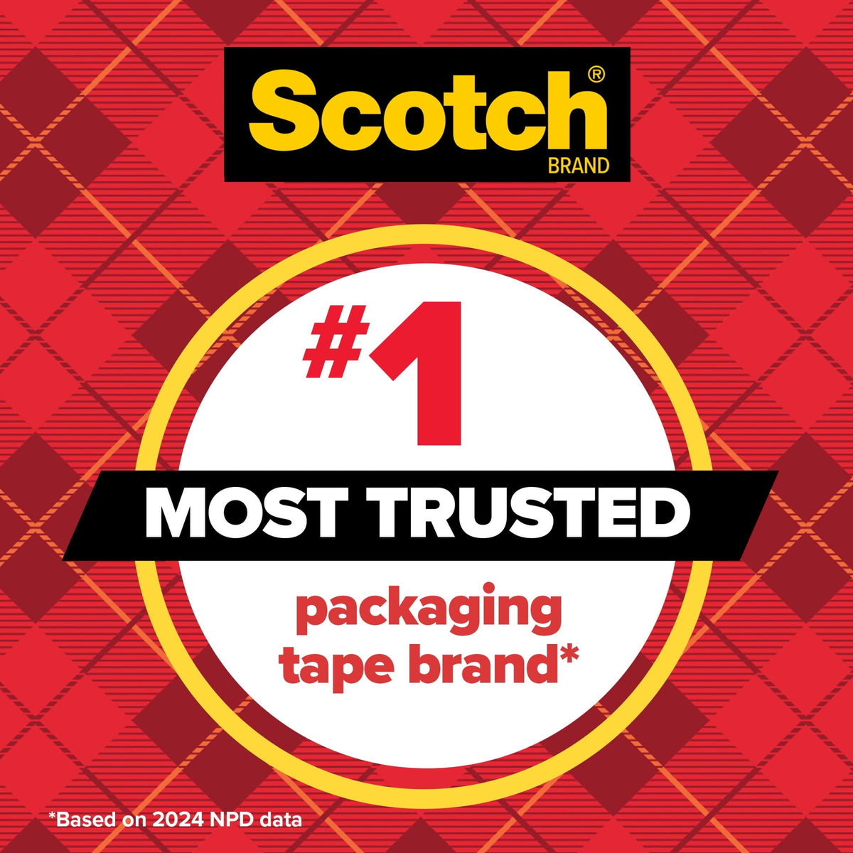 Scotch Heavy Duty Packaging Tape, 3" Core, Clear, 1.88" x 54.6 yds, 6 Rolls
