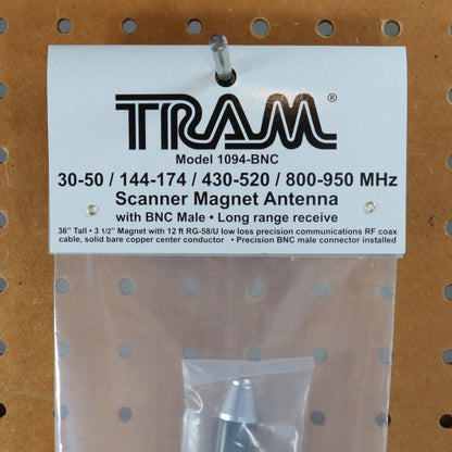 Tram Scanner 3 1/2" Magnet Antenna with BNC-Male Connector