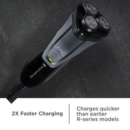 REMINGTON R4 Style Series Men's Rotary Electric Shaver, Cordless Rechargeable, Wet & Dry, Pop-Up Trimmer, Black