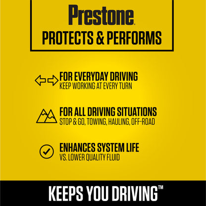 (2 pack) Prestone Universal Power Steering Fluid for Cars and Trucks - 1 gal - Anti-Wear, 50,000 mile