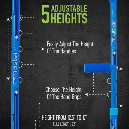 Flybar Master Walking Stilts For Kids Ages 9 & up, Adjustable, up to 200 lbs- Blue