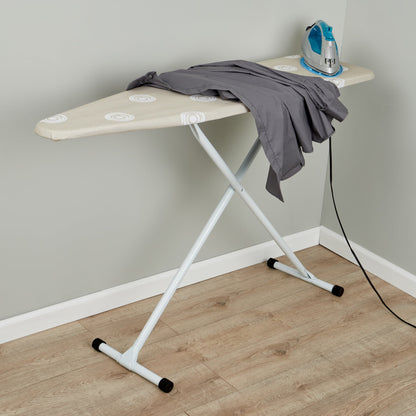 Mainstays T-Leg Ironing Board, 53 in x 14 in, Adjustable Height, Steel Frame, Cotton Cover