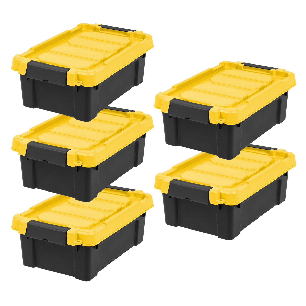 IRIS 3 Gal. Plastic Storage Bins with Lids, Latching Totes, Heavy Duty Containers 5Pk