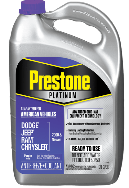 (2 pack) Prestone Platinum American Purple Antifreeze and Coolant 1 Gallon Prediluted