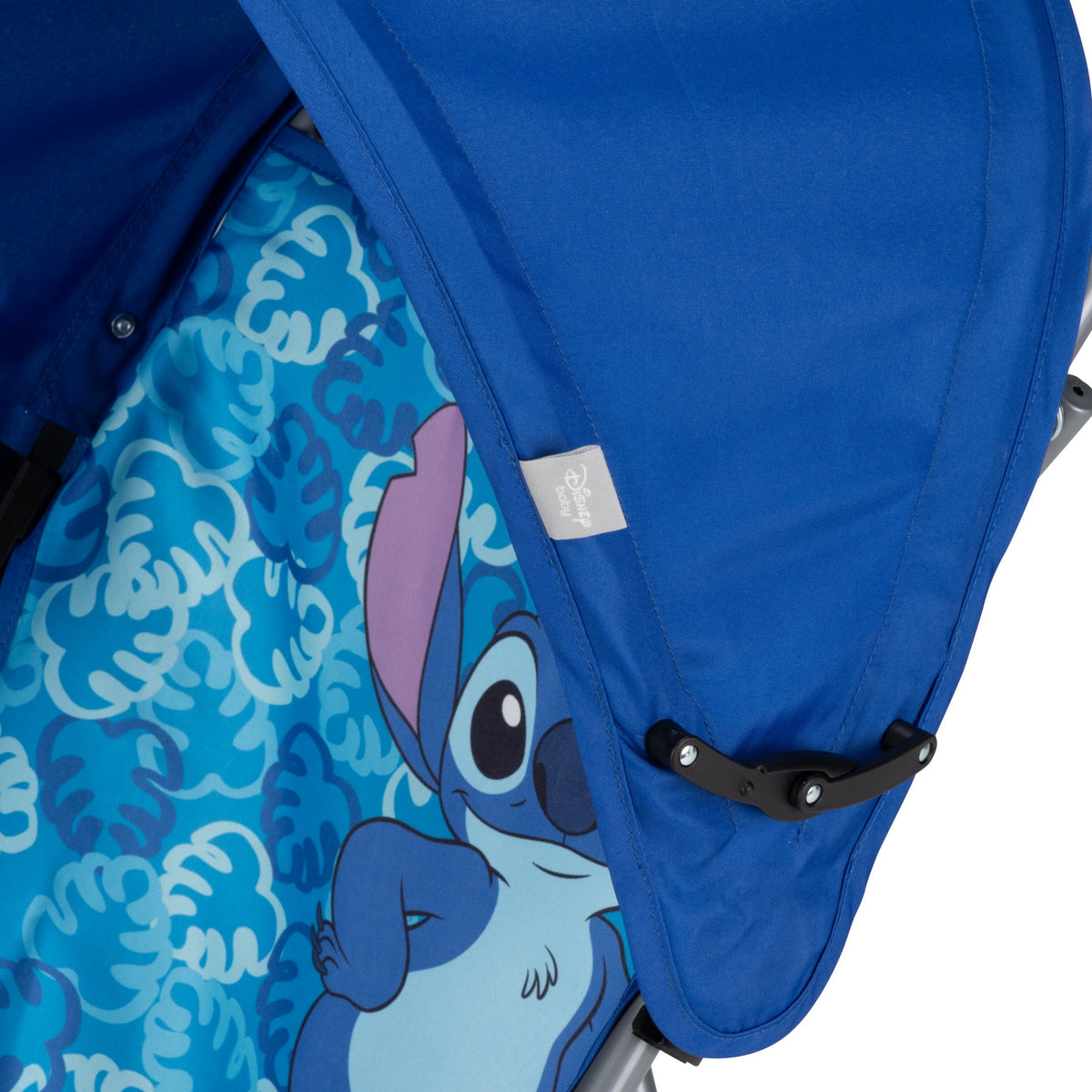 Disney Baby Comfort Height Character Toddler Umbrella Stroller with Basket, Tropical Stitch