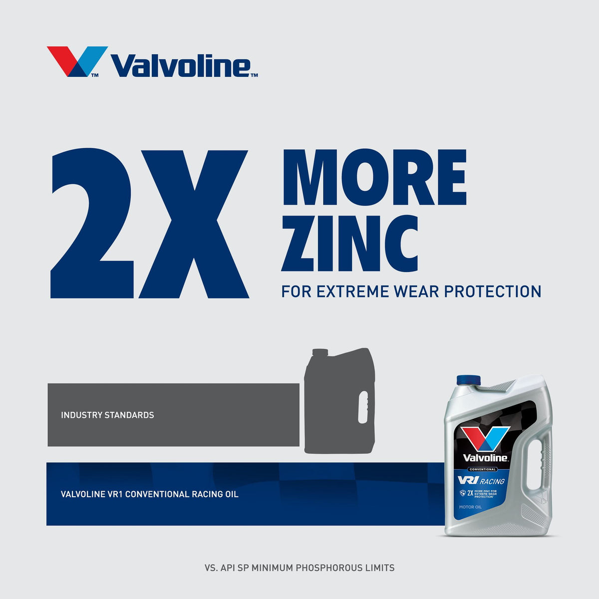 (2 pack) Valvoline VR1 Racing SAE 20W-50 Conventional Motor Oil, 5 Quart