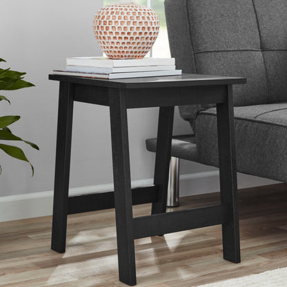 (2 pack) Mainstays Small Square Side Table, Black Finish