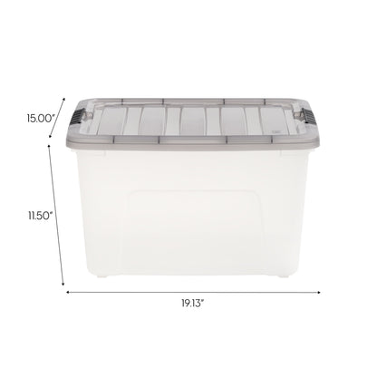 IRIS 40 Qt. Plastic Storage Bins with Lids, Stackable Storage Containers, Totes, 5 Pack