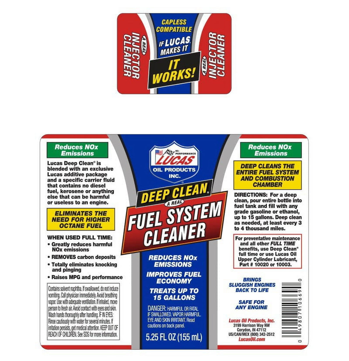 (6 pack) Lucas Oil 10669 Deep Clean Fuel System Cleaner 5.25 Ounce Automotive Fuel Additive
