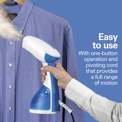 Hamilton Beach Handheld Clothes Steamer, 1000 W 8.5 fl oz Clothing Steamer, 30-Second Heat Up, 15 Minutes of Steam