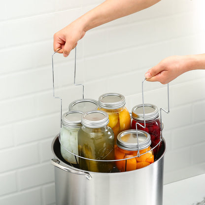 Mainstays 21.5 Quart Stainless Steel Canning Pot with Rack, Dual Water Bath Canner and Steam Canner