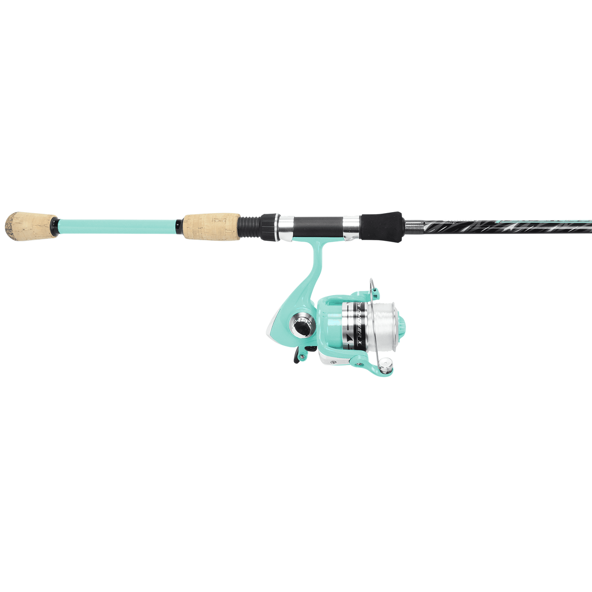 Okuma Fin Chaser X Series Spinning Rod and Reel Combo, 7'0", Medium Action, 2-Piece, Sea Foam Green, Freshwater & Inshore Saltwater Fishing (Adult)