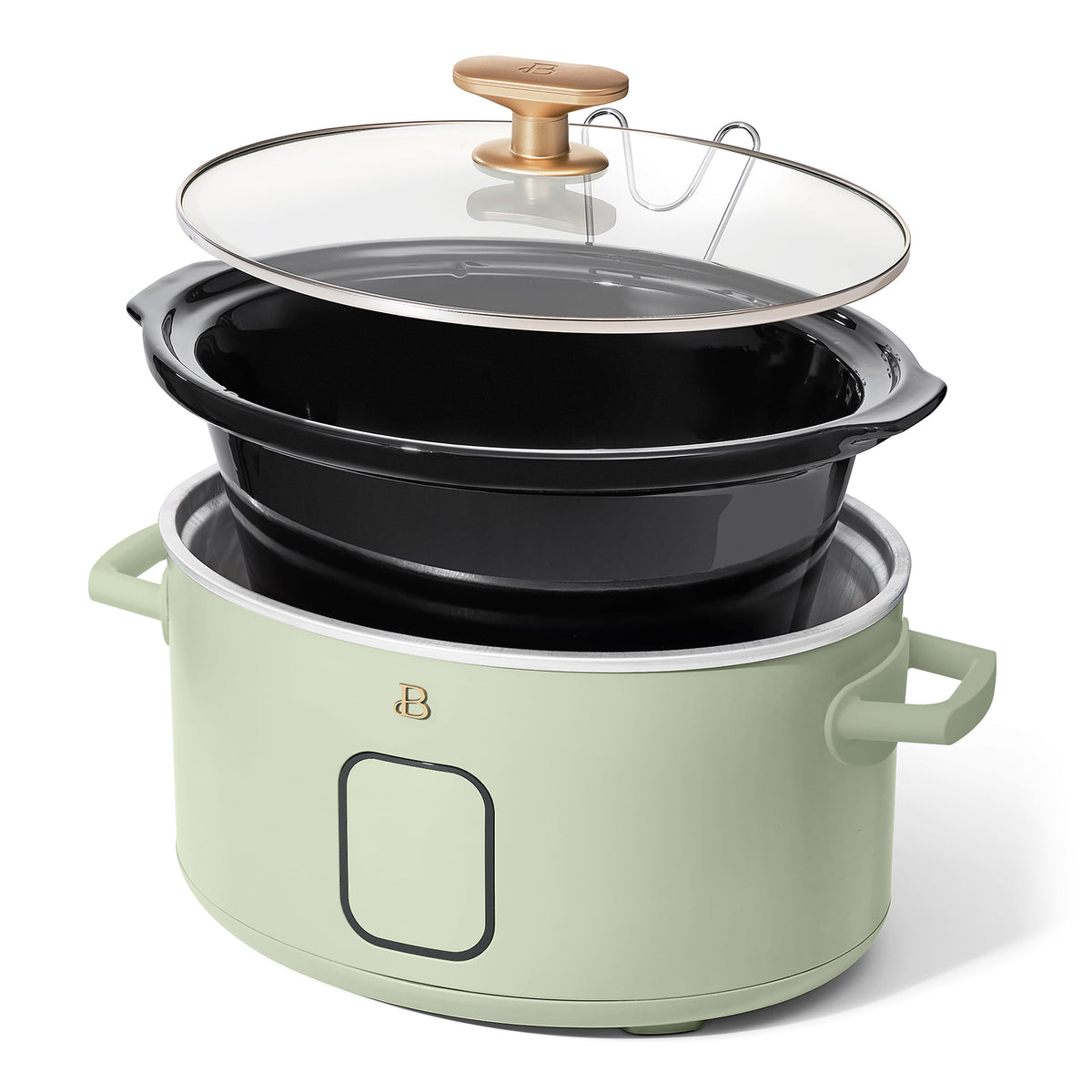 Beautiful 6 Qt Programmable Slow Cooker, Sage Green by Drew Barrymore