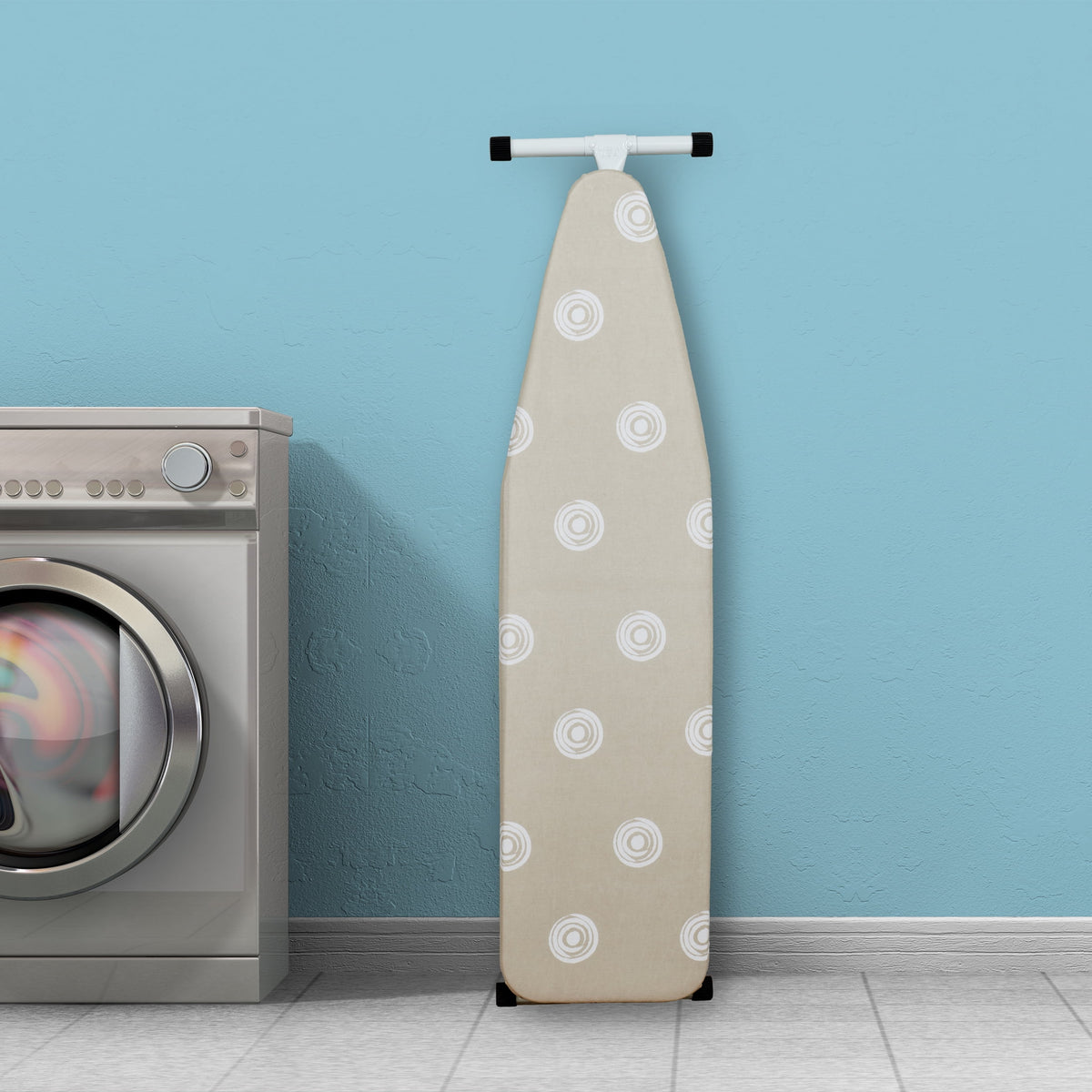 Mainstays T-Leg Ironing Board, 53 in x 14 in, Adjustable Height, Steel Frame, Cotton Cover