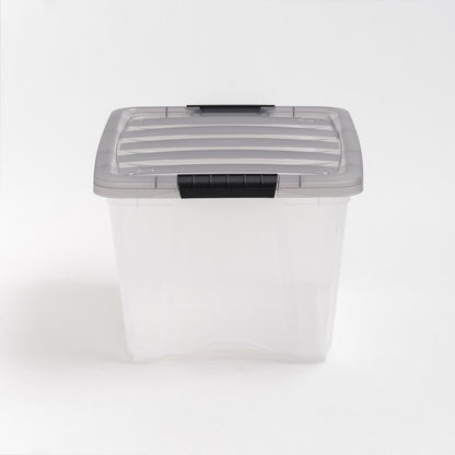 IRIS 32 Qt. Plastic Storage Bins with Lids, Stackable Storage Containers, Totes, 5 Pack