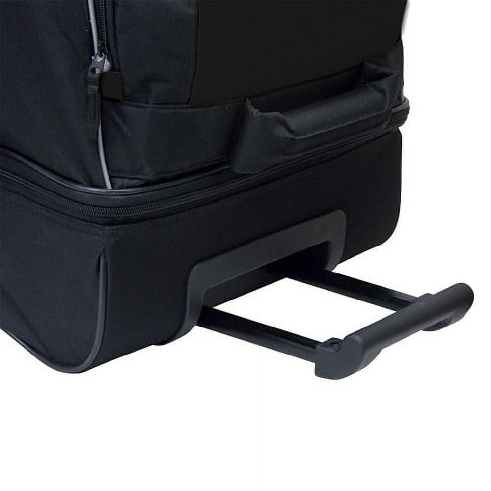 Travelers Club Large 36" Drop-Bottom Rolling Duffel with Telescopic Handle - Black