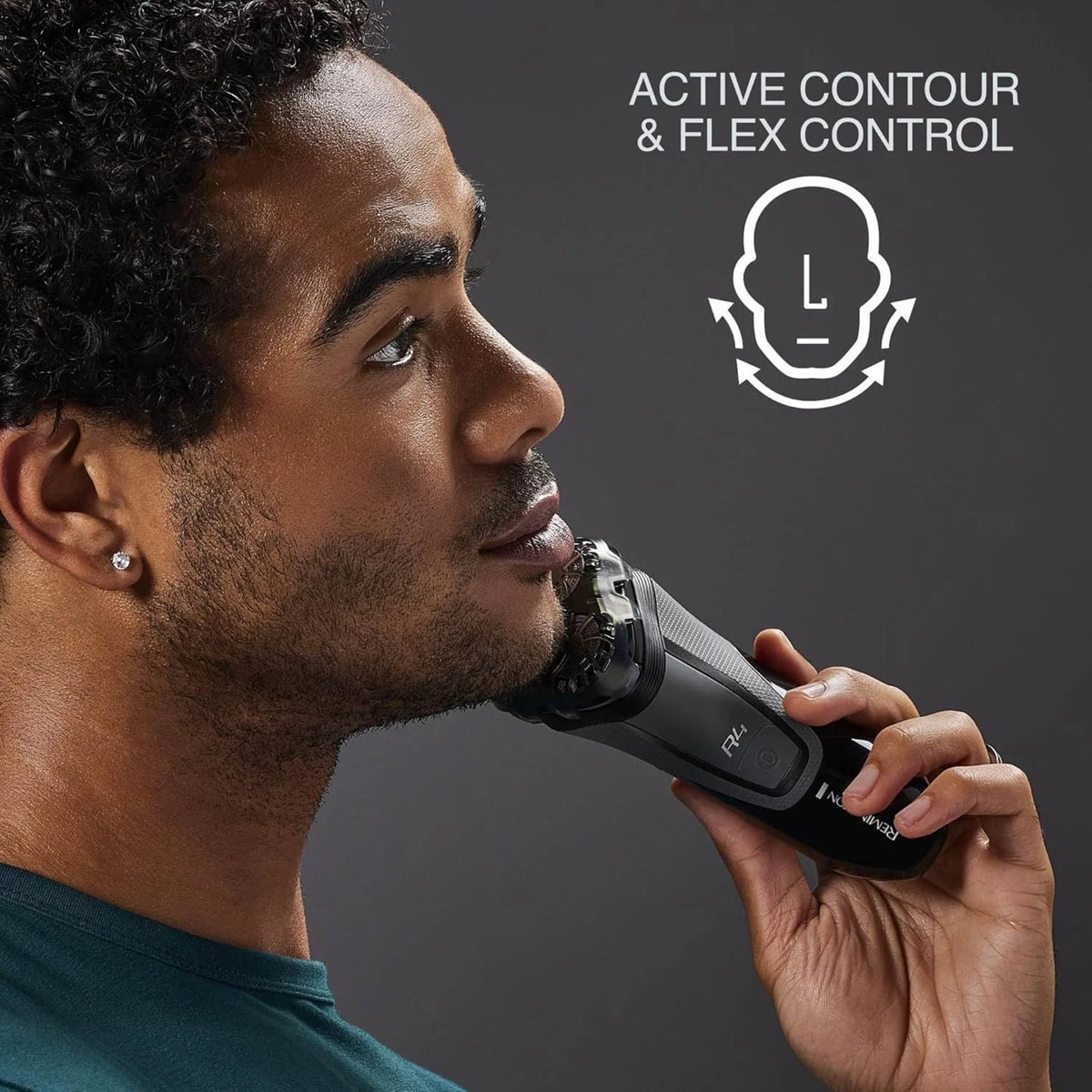 REMINGTON R4 Style Series Men's Rotary Electric Shaver, Cordless Rechargeable, Wet & Dry, Pop-Up Trimmer, Black