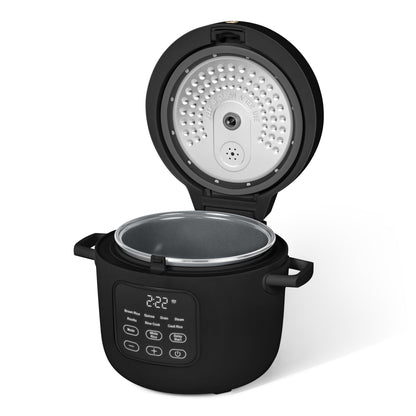 Beautiful 14-Cup Cooked, 6-Cups Uncooked Electric Rice and Grain Cooker, EverGood Ceramic Nonstick Coating, Black Sesame by Drew Barrymore