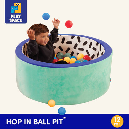 Battat Hop in Foam Ball Pit with with 65+ Balls and Washable Cover, Toddler and Preschool Indoor Toy