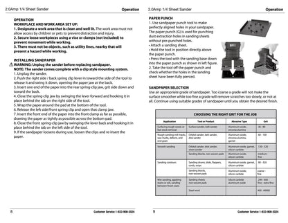 Hyper Tough 2 Amp Corded 1/4-Sheet Palm Sander with Dust Bag, Vacuum Hose Adapter, Punch Plate & 3 Sanding Sheets