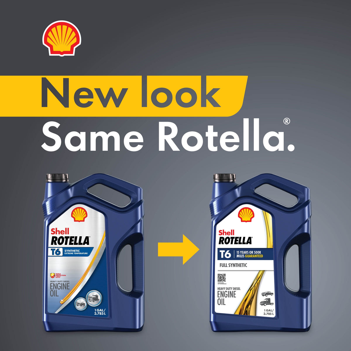 Shell Rotella T6 Full Synthetic 5W-40 Diesel Engine Oil, 1 Gallon