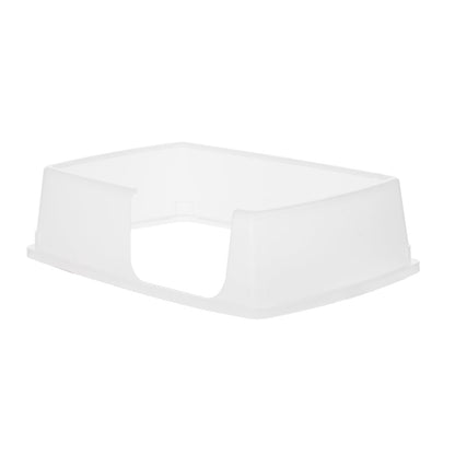 IRIS XXL Open-Top, Side Entry Cat Litter Box with High Sides, Easy to Clean for Big Cats, Gray