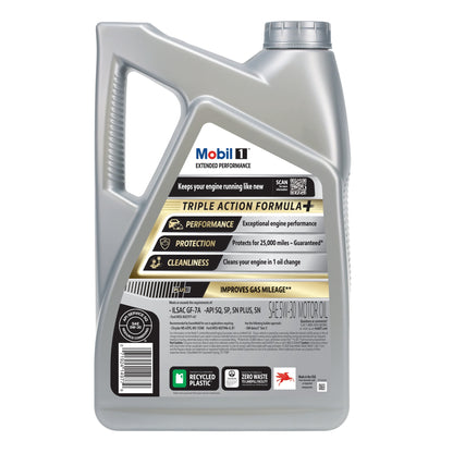 Mobil 1 Extended Performance Full Synthetic Motor Oil 5W-30, 5 Quart